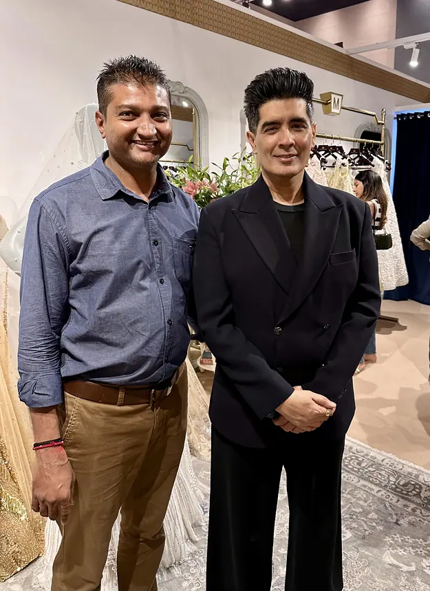 Kishore with designer Manish Malhotra