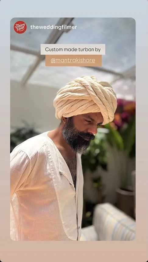 Custom made turban by Mantra Kishore