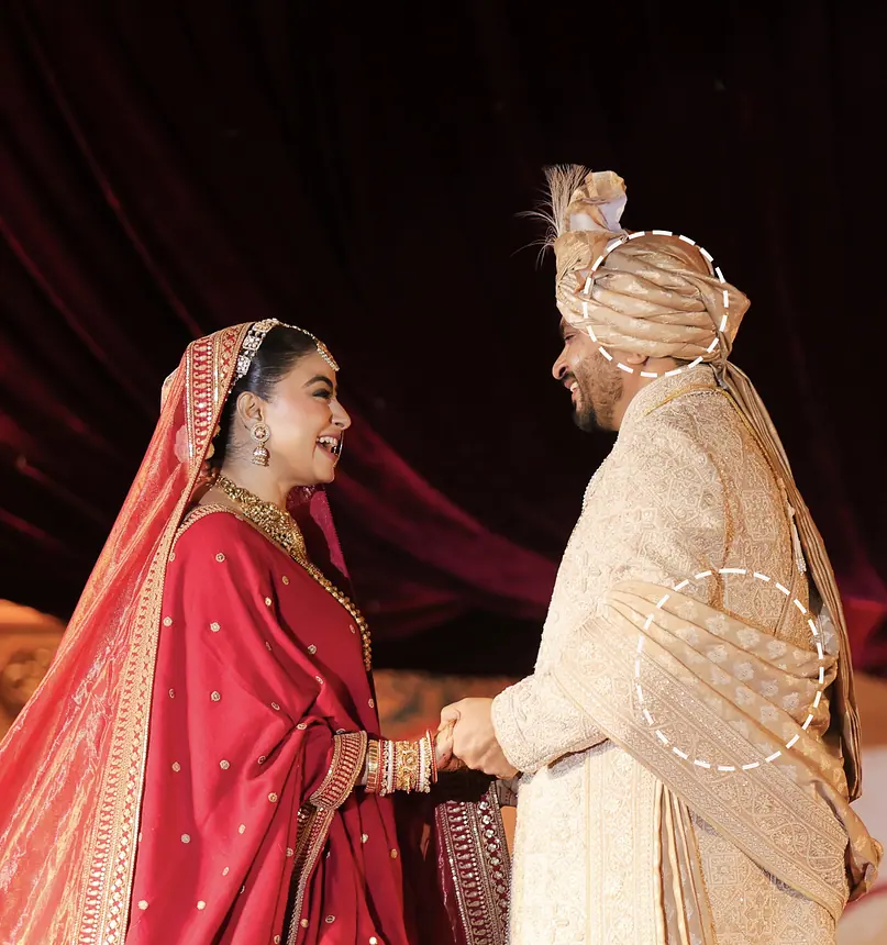 Safa and shawl in perfect harmony